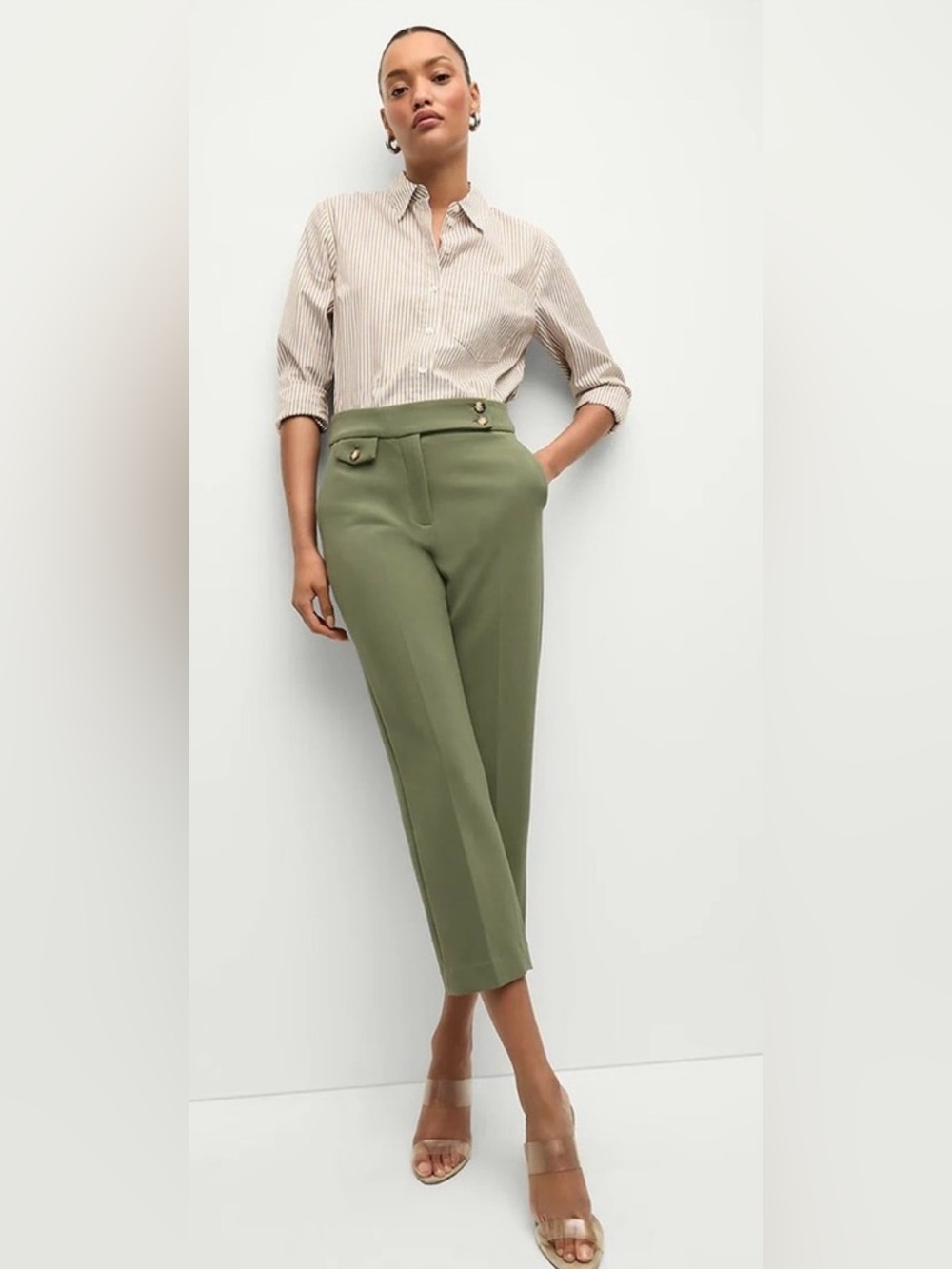 Veronica Beard Stone ArmyStraight-Leg Pants size 4
